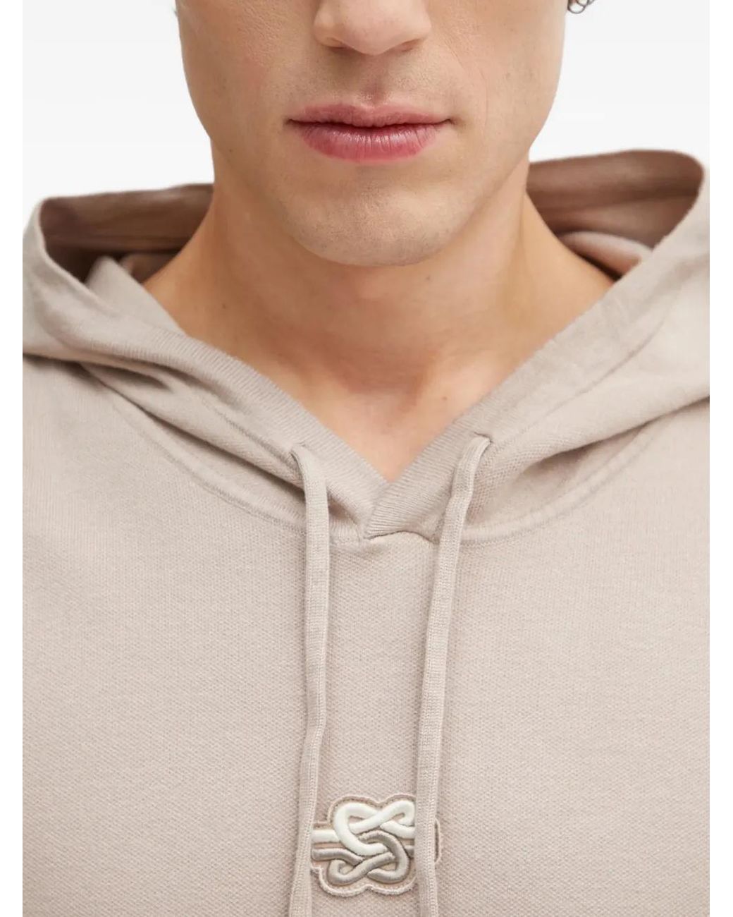 Filling Pieces Natural Logo-Detail Hoodie for men