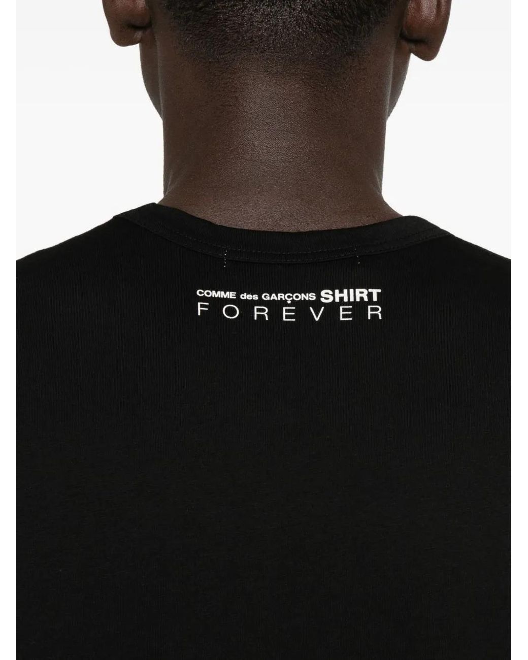 Comme des Garçons Black Logo-Print Cotton T-Shirt for men