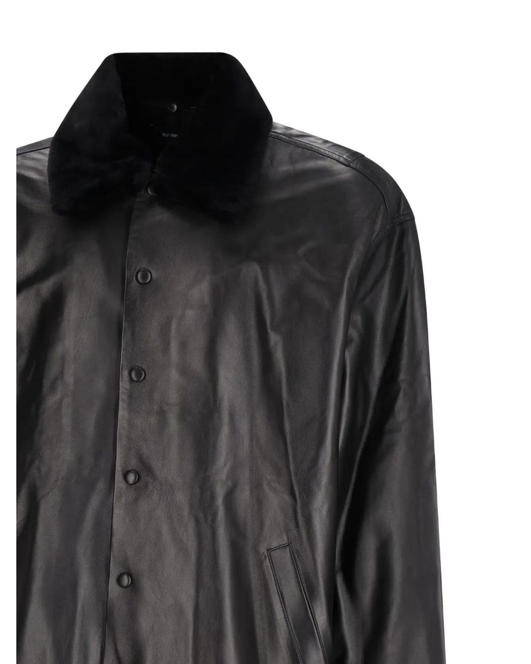 Willy Chavarria Black Veste En Cuir for men