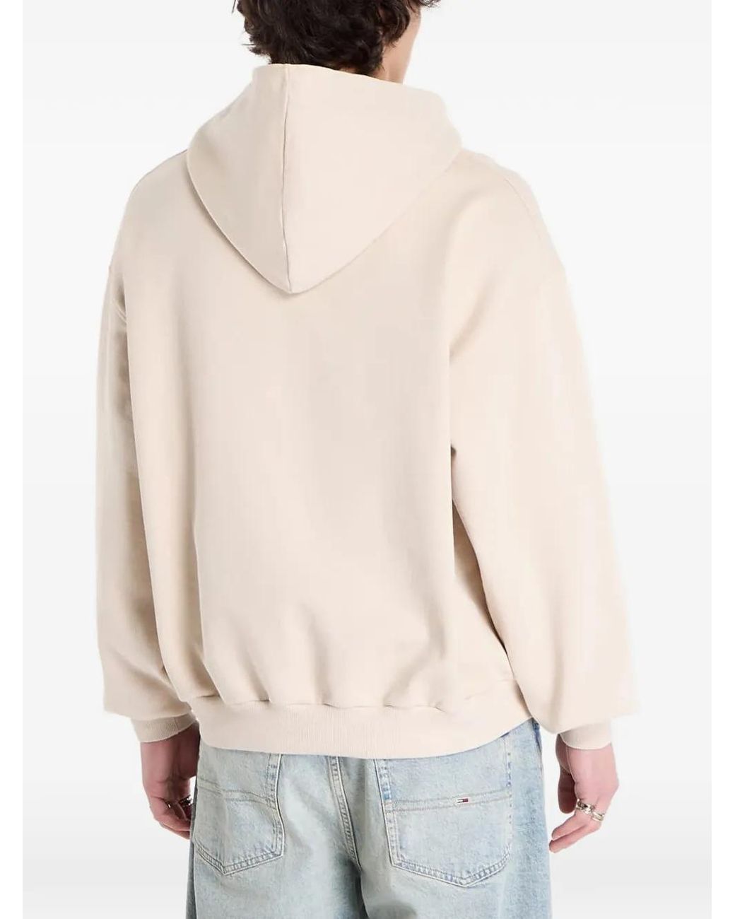 Filling Pieces White Embroidered-Logo Hoodie for men