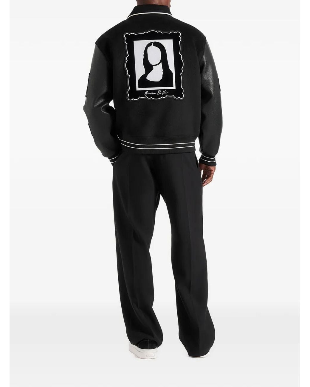 Manière De Voir Black Mona Kisa Bomber Jacket for men