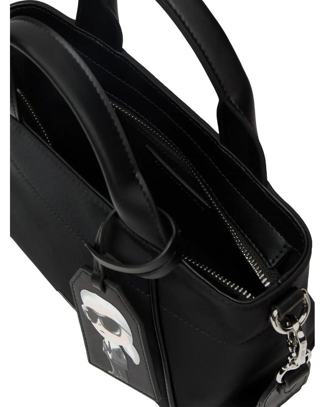 Karl Lagerfeld Black Sac Cabas Ikon En Toile
