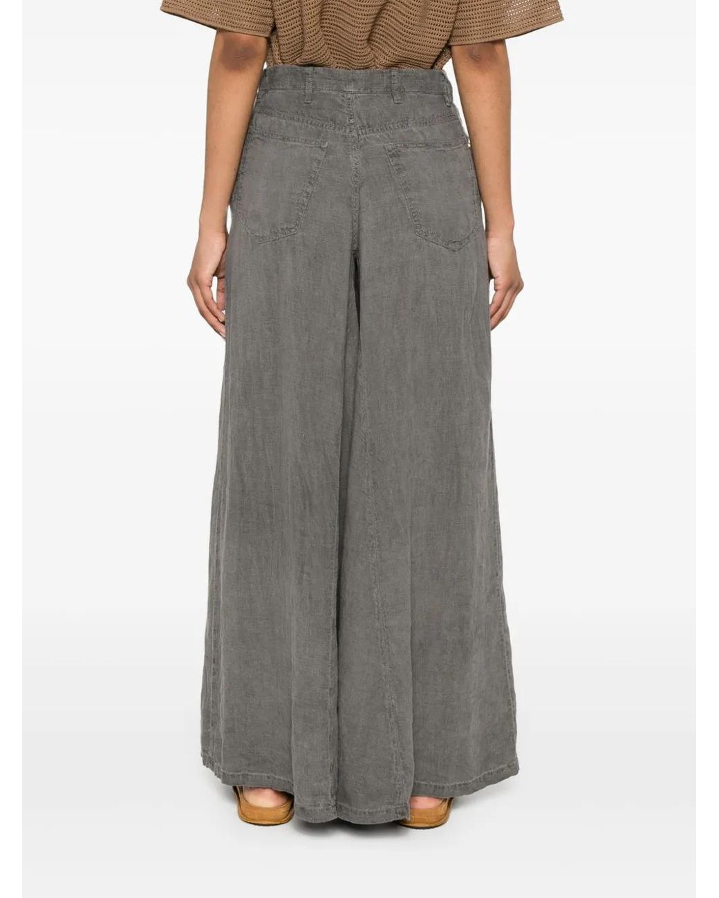 White Sand Gray Jessica Palazzo Pants