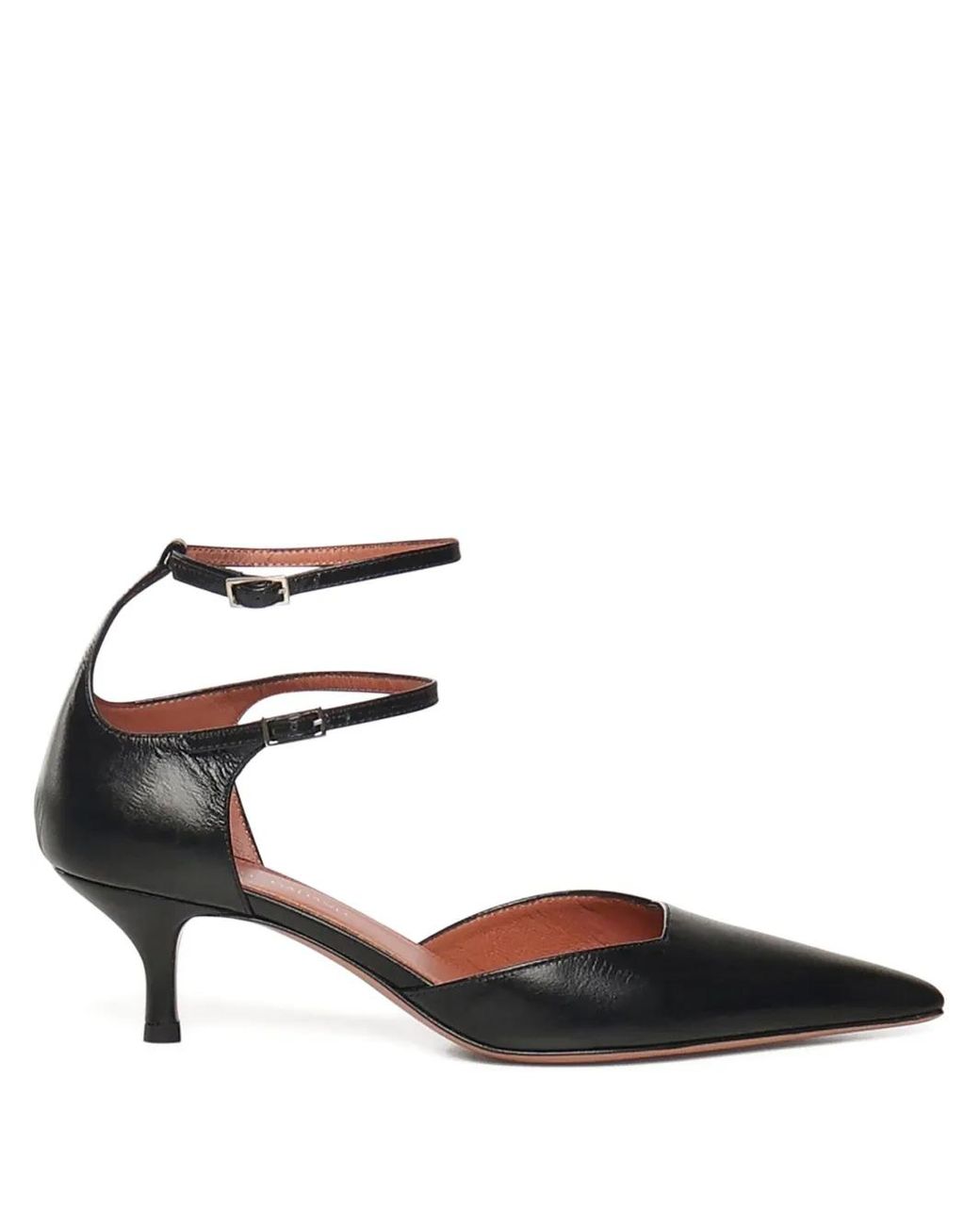 Giuliano Galiano Black 30Mm Double-Strap Pointed Pumps