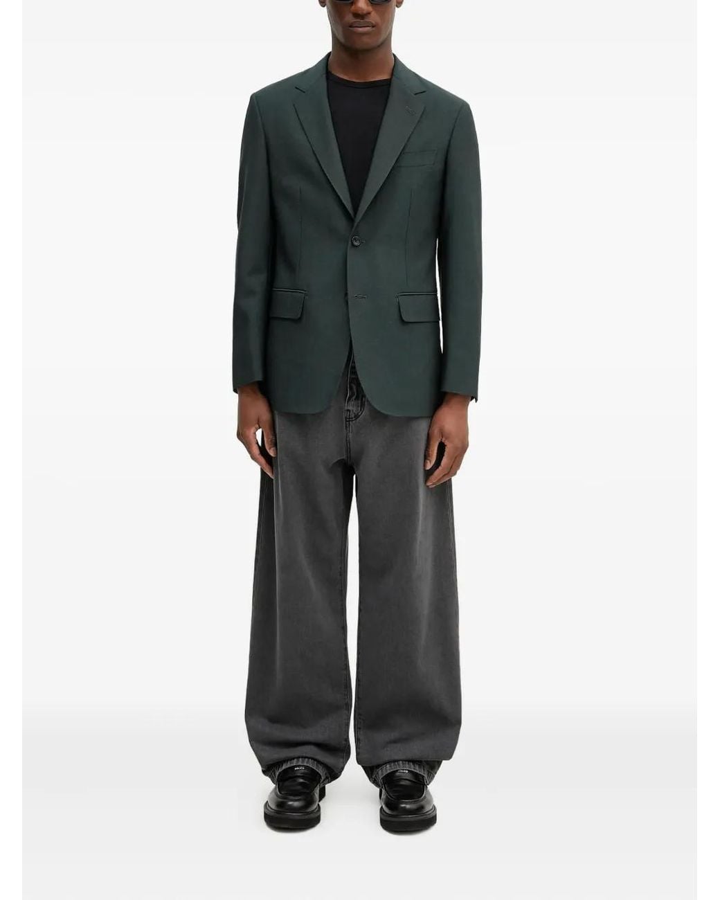 Wacko Maria Gray Two-Button Notch-Lapel Blazer for men