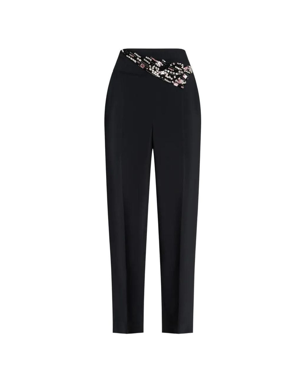 Genny Black Embellished Trousers