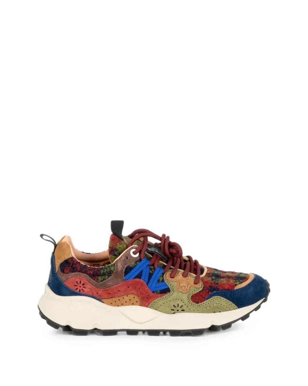 Flower Mountain White Yamano 3 Panelled Sneakers