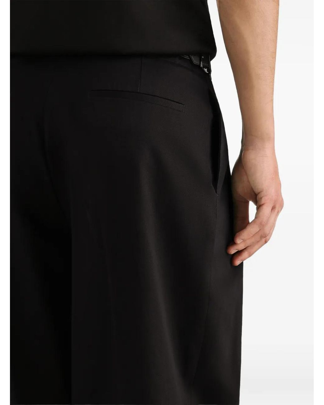 Dolce & Gabbana Black Cotton Trousers for men