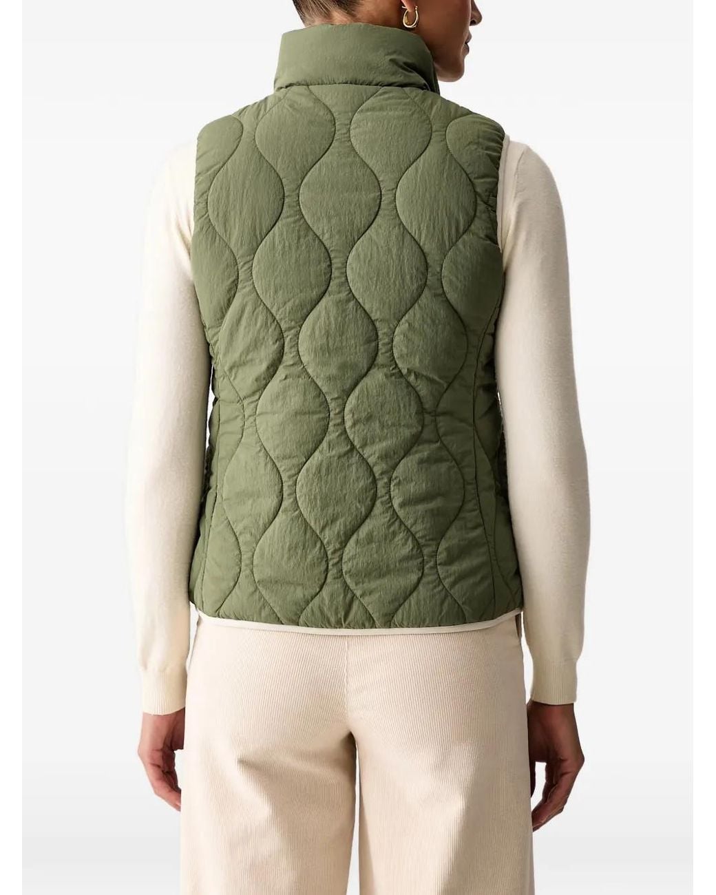 Aeronautica Militare Green Gilet Réversible À Design Réversible