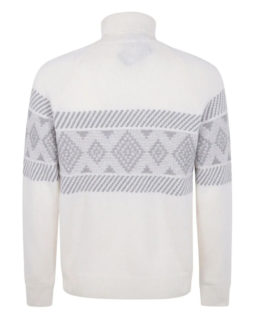Barba Napoli White Wool Jumper for men