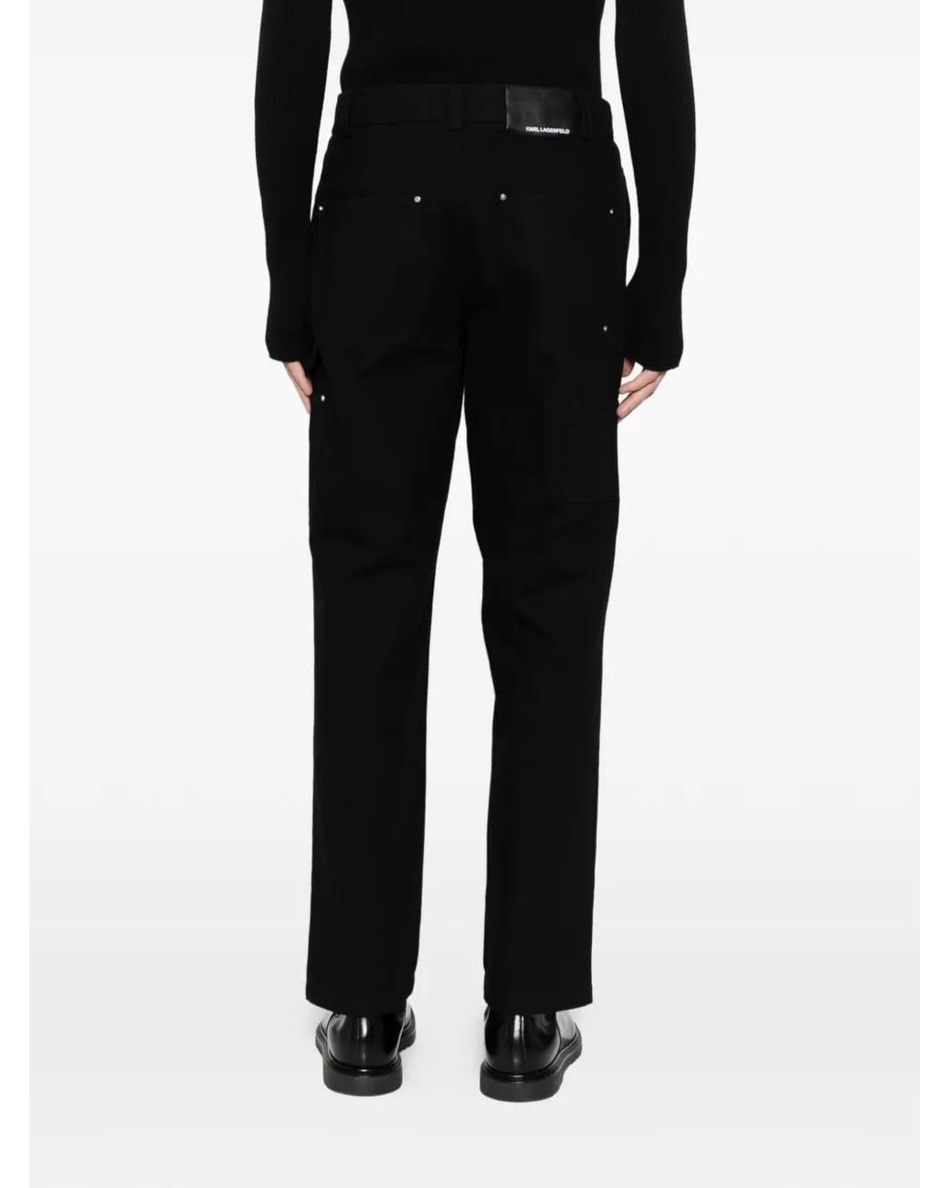 Karl Lagerfeld Black Ikon Trousers for men