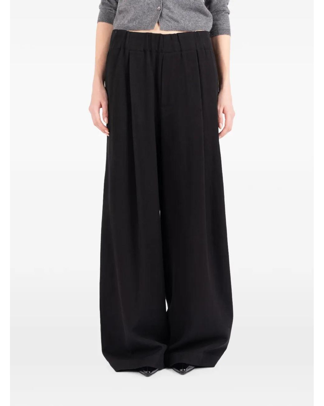 Societe Anonyme Black Gatsby Pleated Trousers