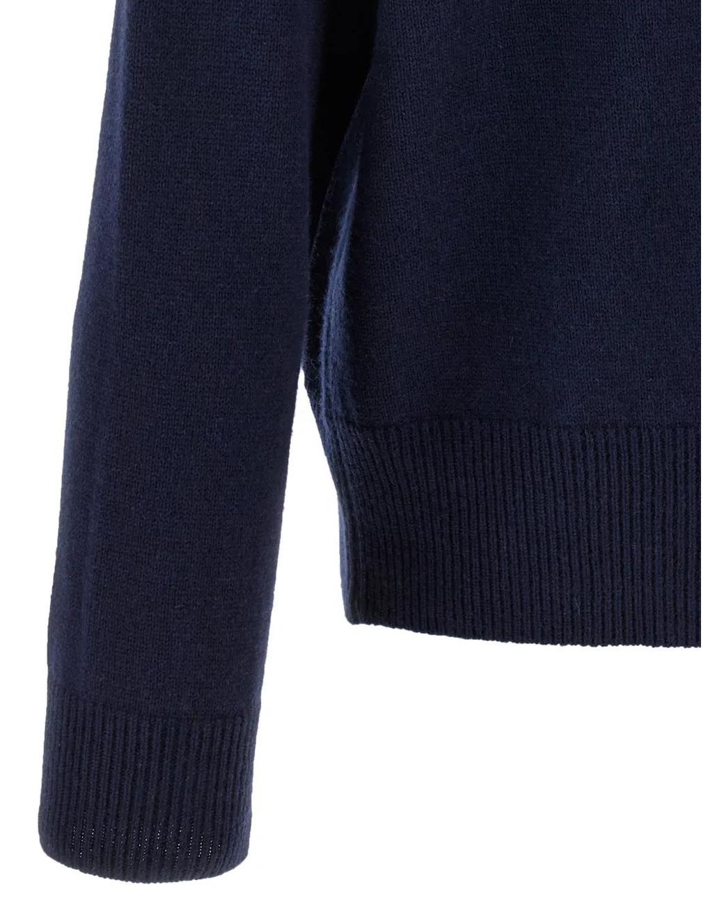 LARMERI STUDIO Blue Half-Zip Sweater