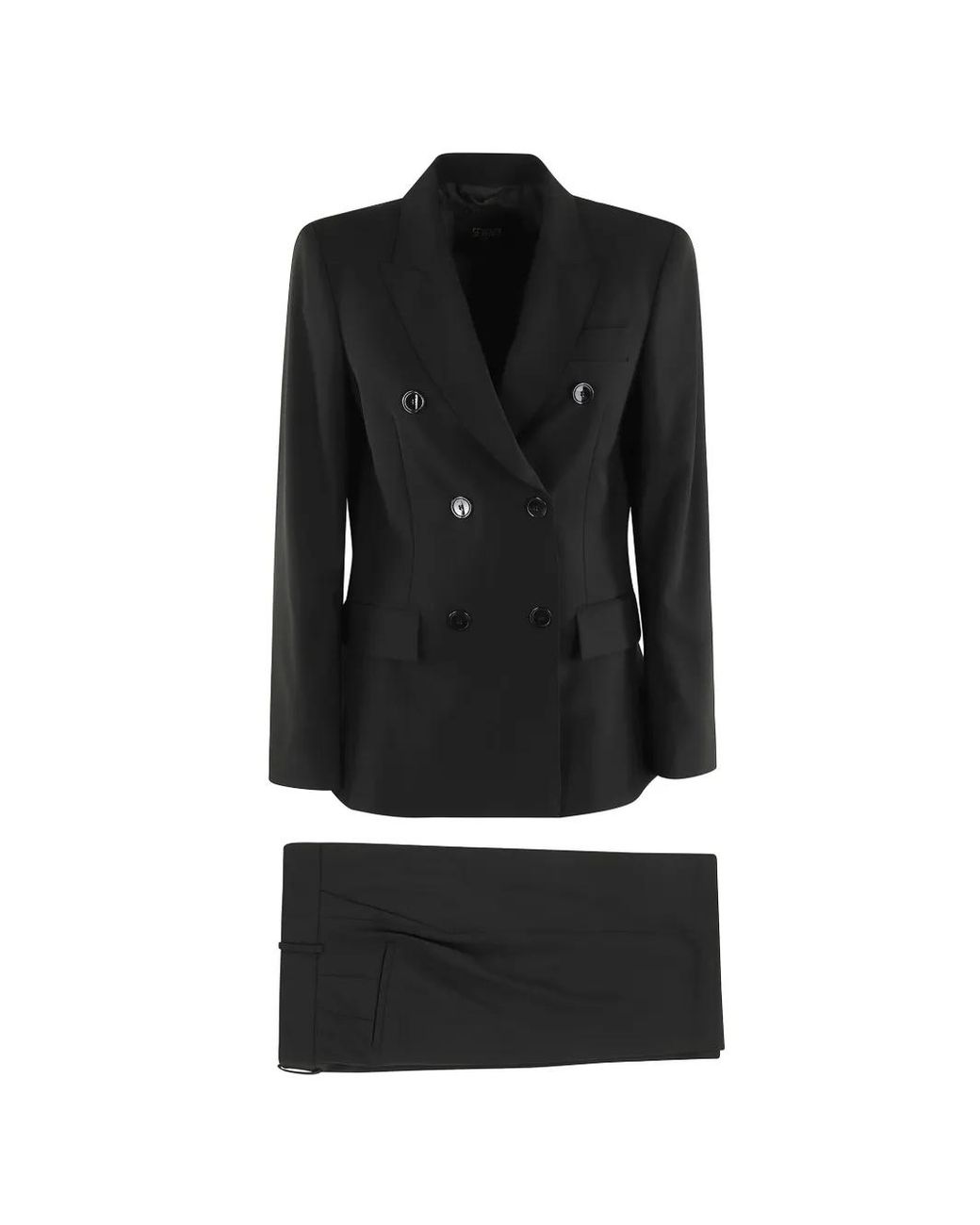 Seventy Black Double-Breasted Blazer