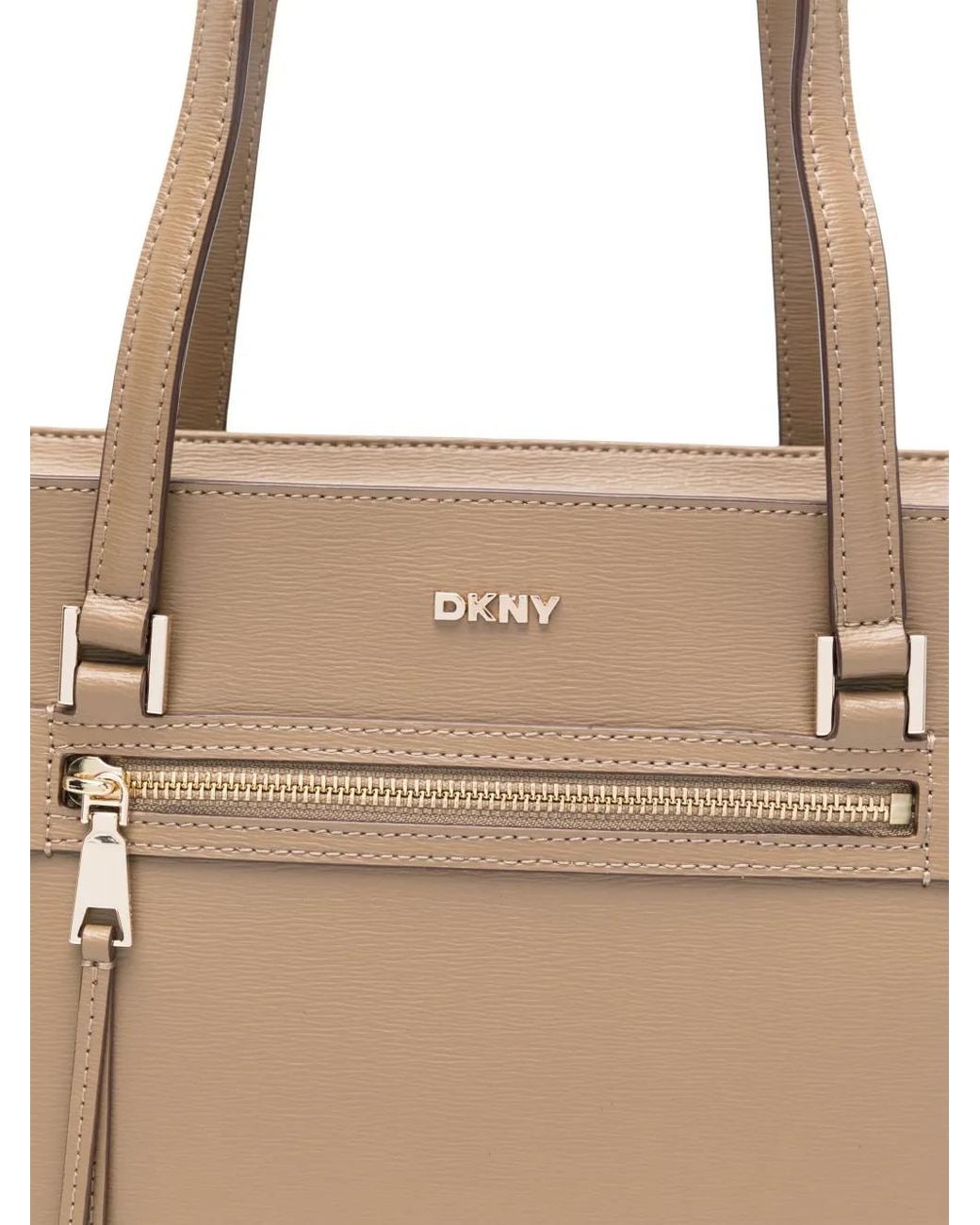 DKNY Natural Logo-Lettering Tote Bag