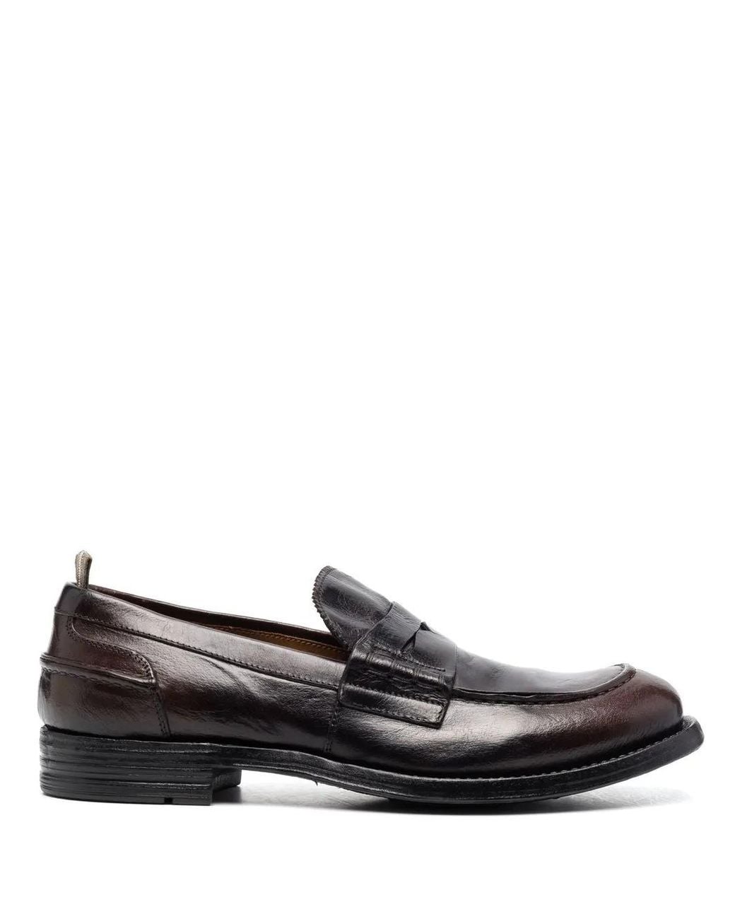 Officine Creative Black 25Mm Slip-On Leather Loafers for men