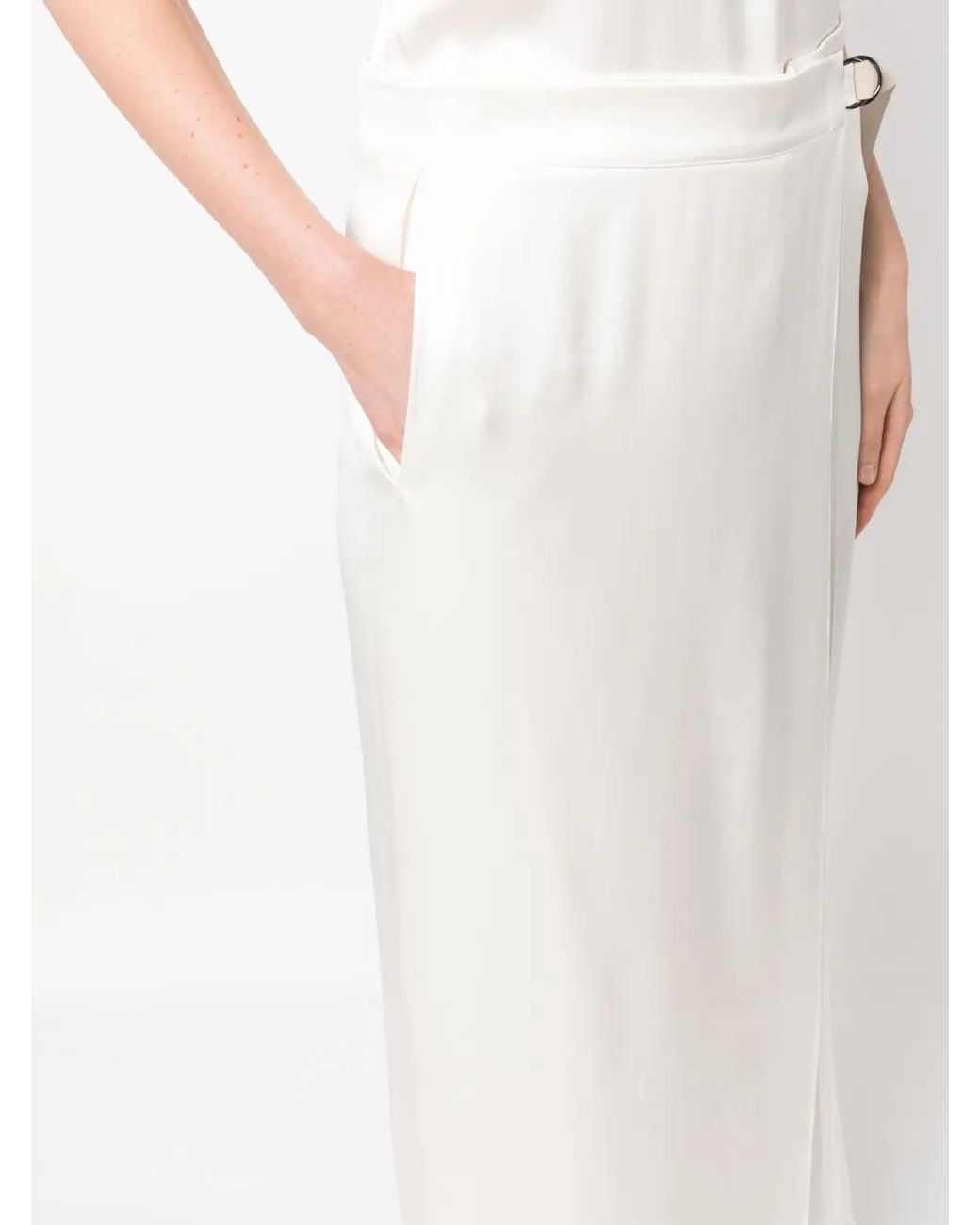 Fendi White Sleeveless Silk Satin Jumpsuit