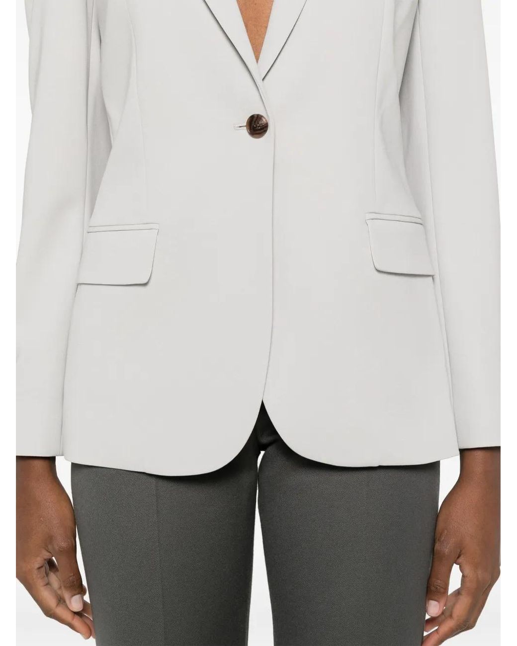 Theory White Crepe Blazer
