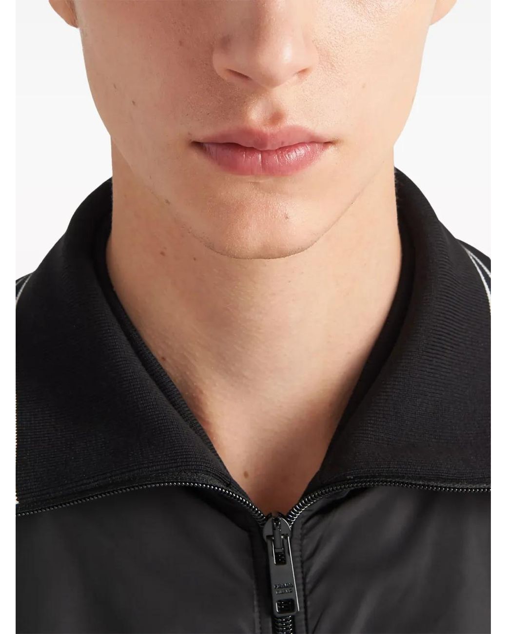 Bomber Con Logo A Triangolo di Prada in Black da Uomo