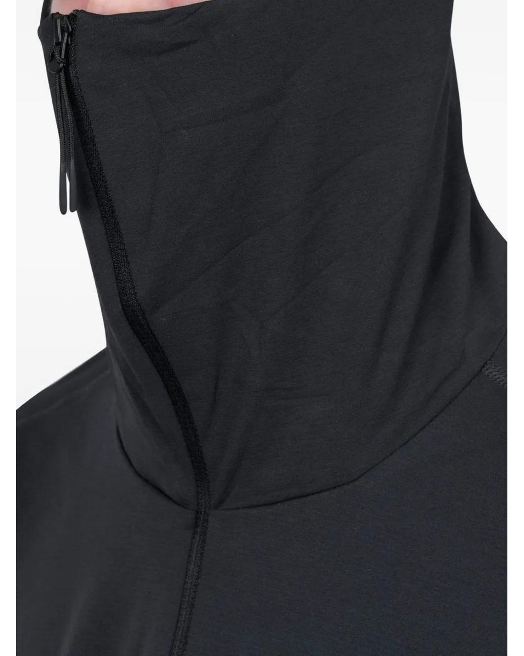 Optimistic Runners Black Balaclava Hoodie Sweatshirt for men