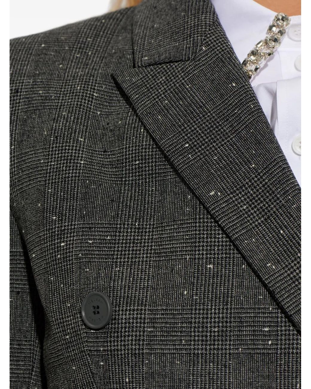 McQueen Black Veste En Laine À Boutonnière Croisée