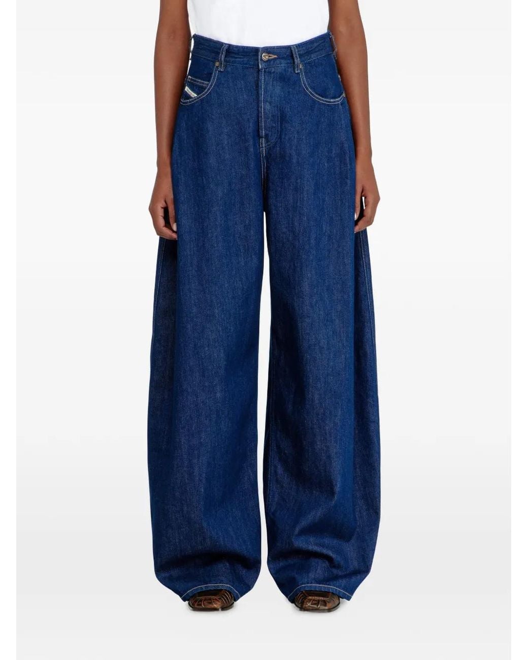 DIESEL Blue Relaxed Jeans High Waist 1987 D-Khelz