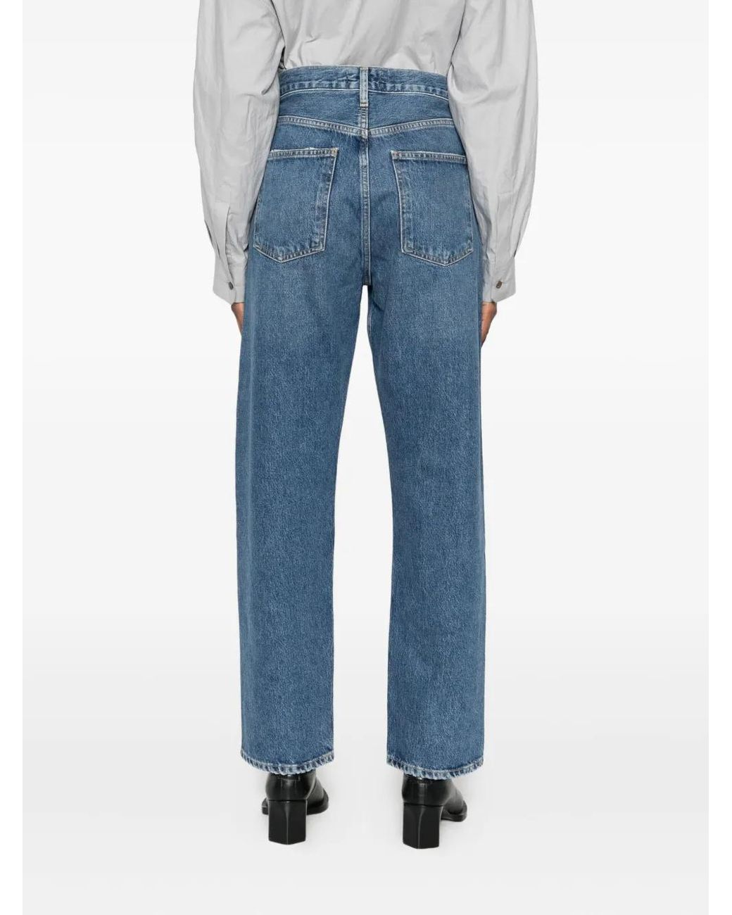Agolde Blue Whiskering-Effect Jeans