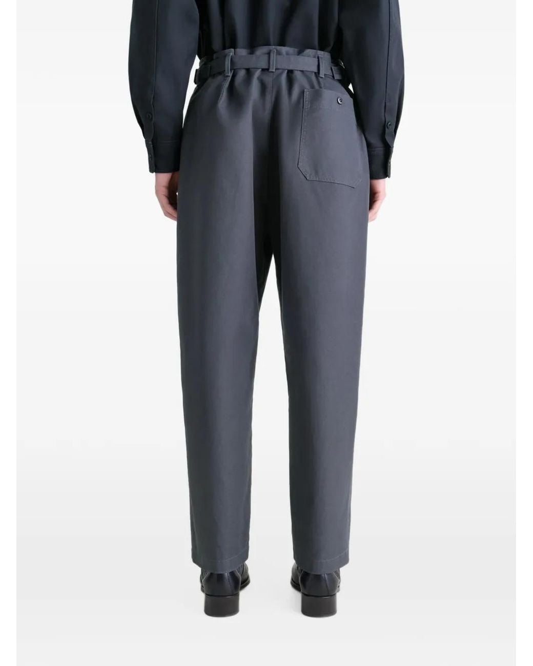 Lemaire Blue Adjustable-Waist Trousers for men