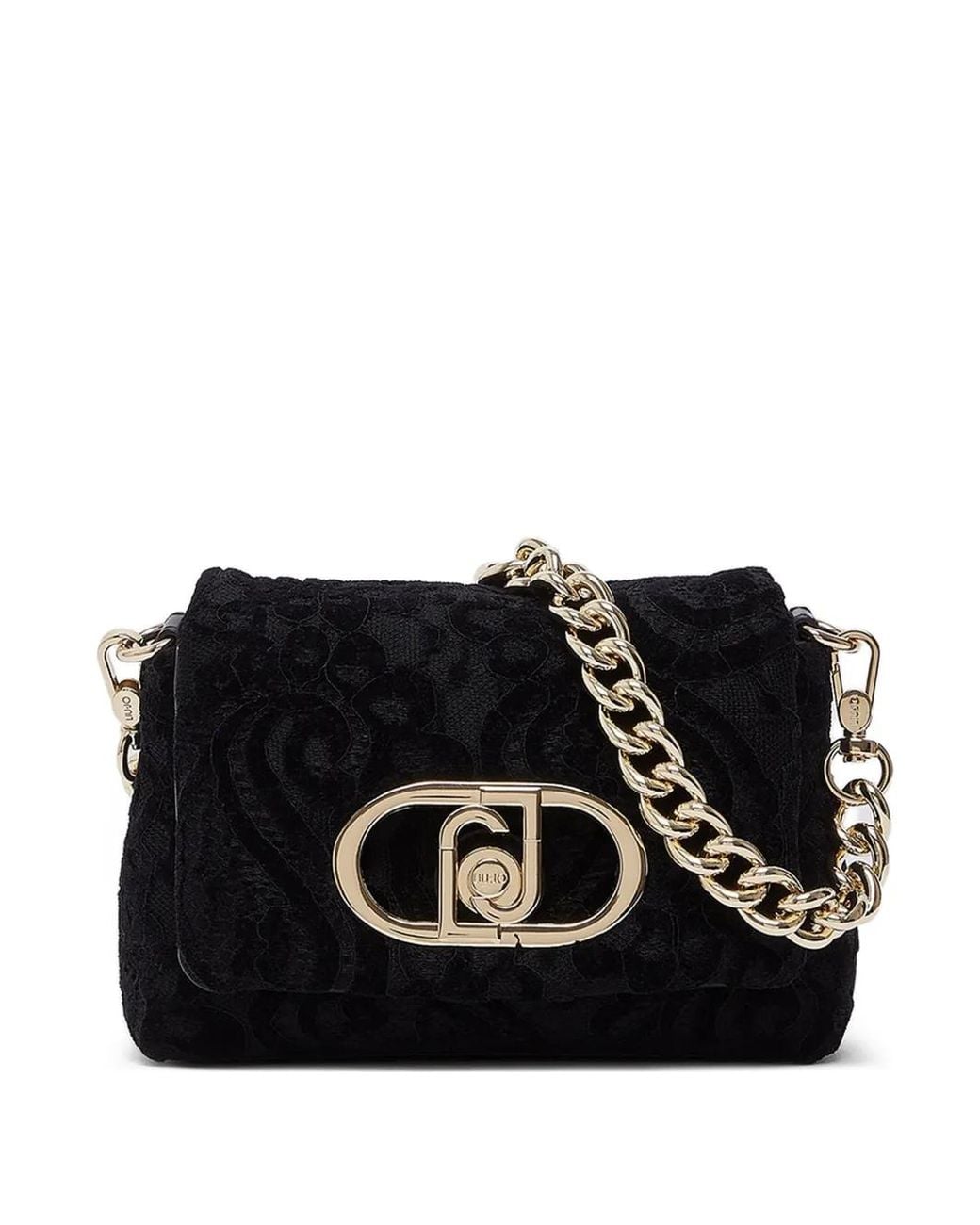 Liu Jo Black Lapuffy Small Lace Bag