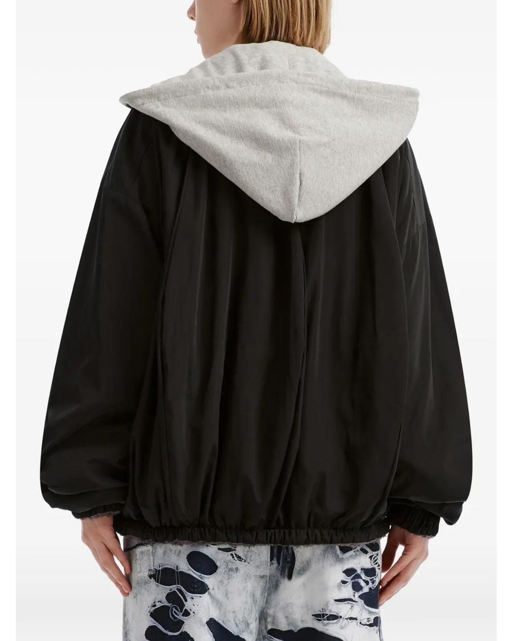 we11done Black Reversible Hooded Jacket