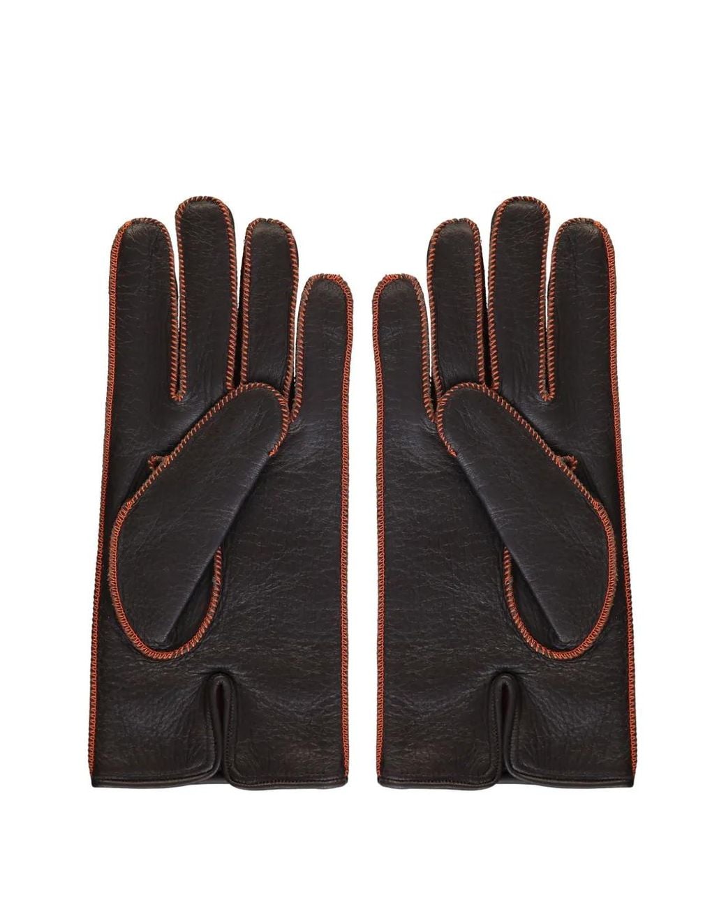 Moorer Black Seam Gloves for men