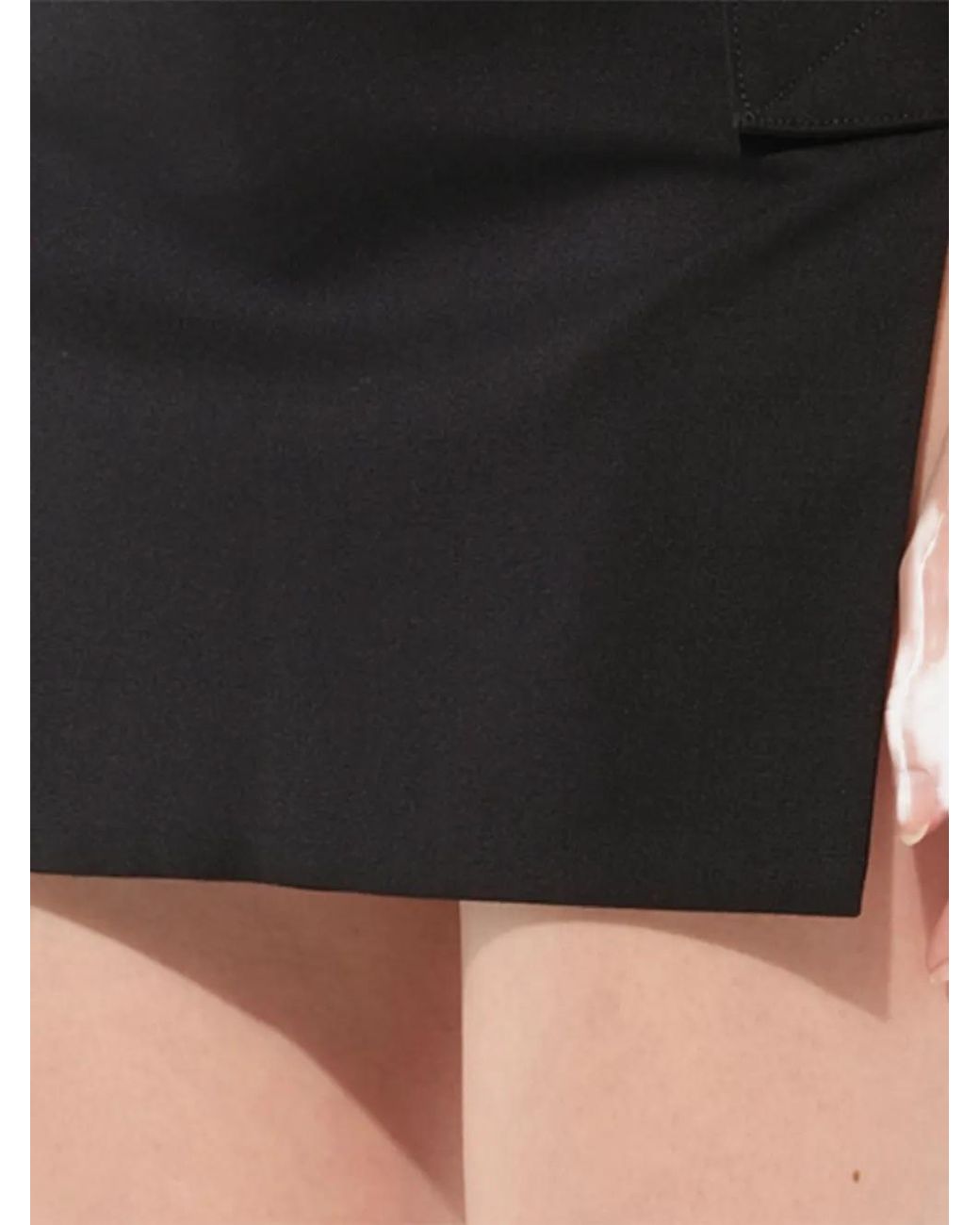 Givenchy Black Podium Logo-Patch Skirt
