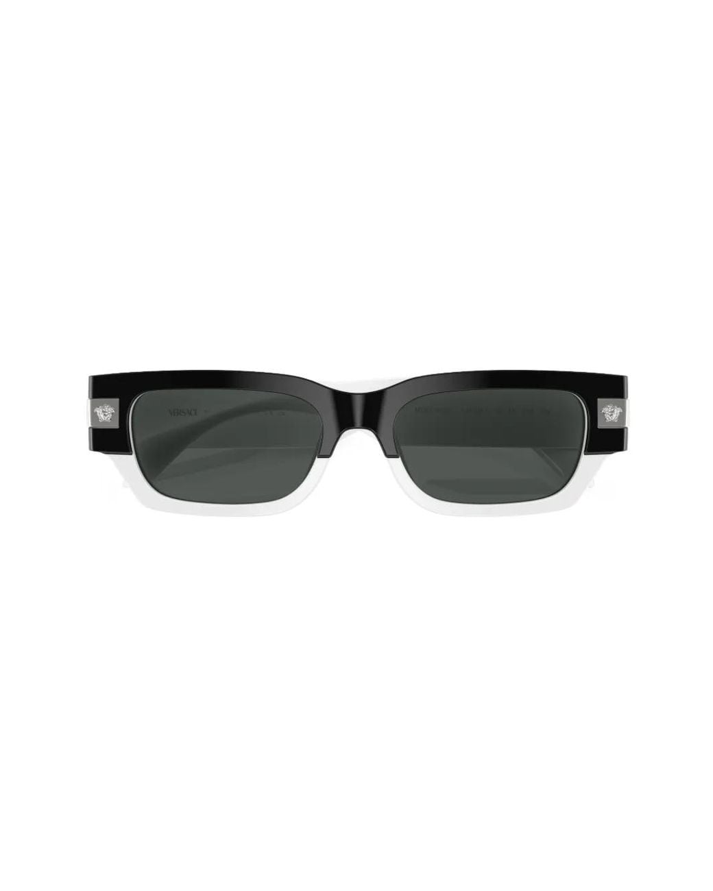 Versace Black Classic Top Rectangle-Frame Sunglasses for men