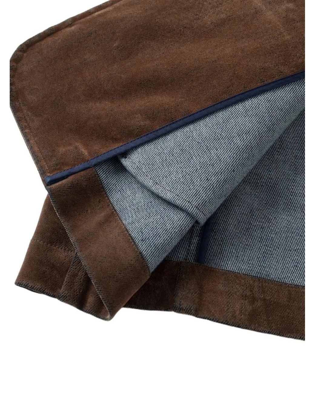 Shanghai Tang Brown Frog-Fastening Velvet Jacket for men