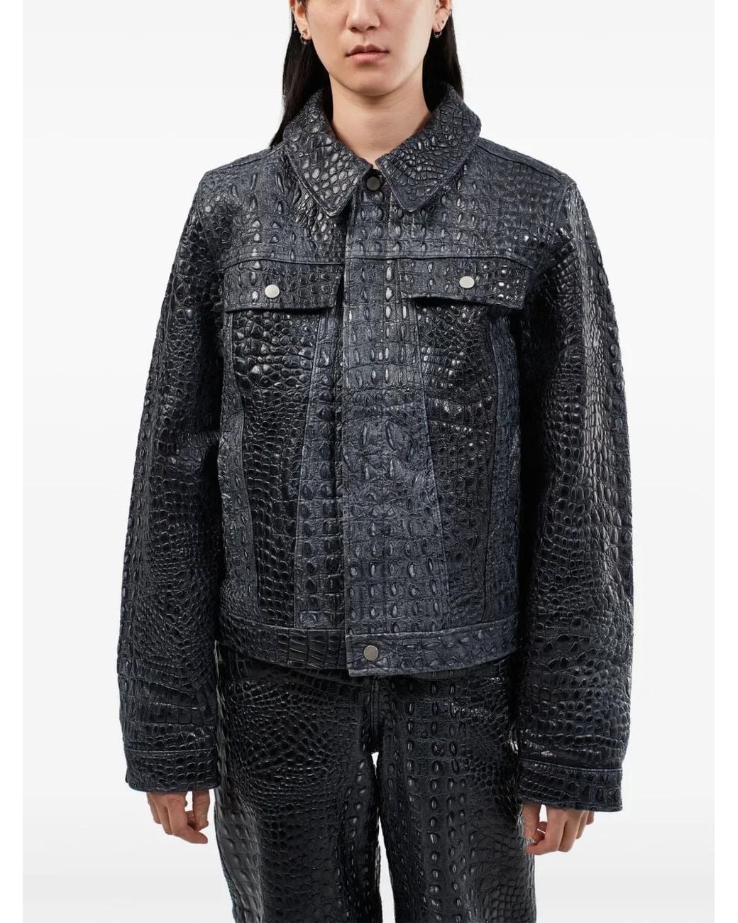 CAMPERLAB Blue Leather Jacket