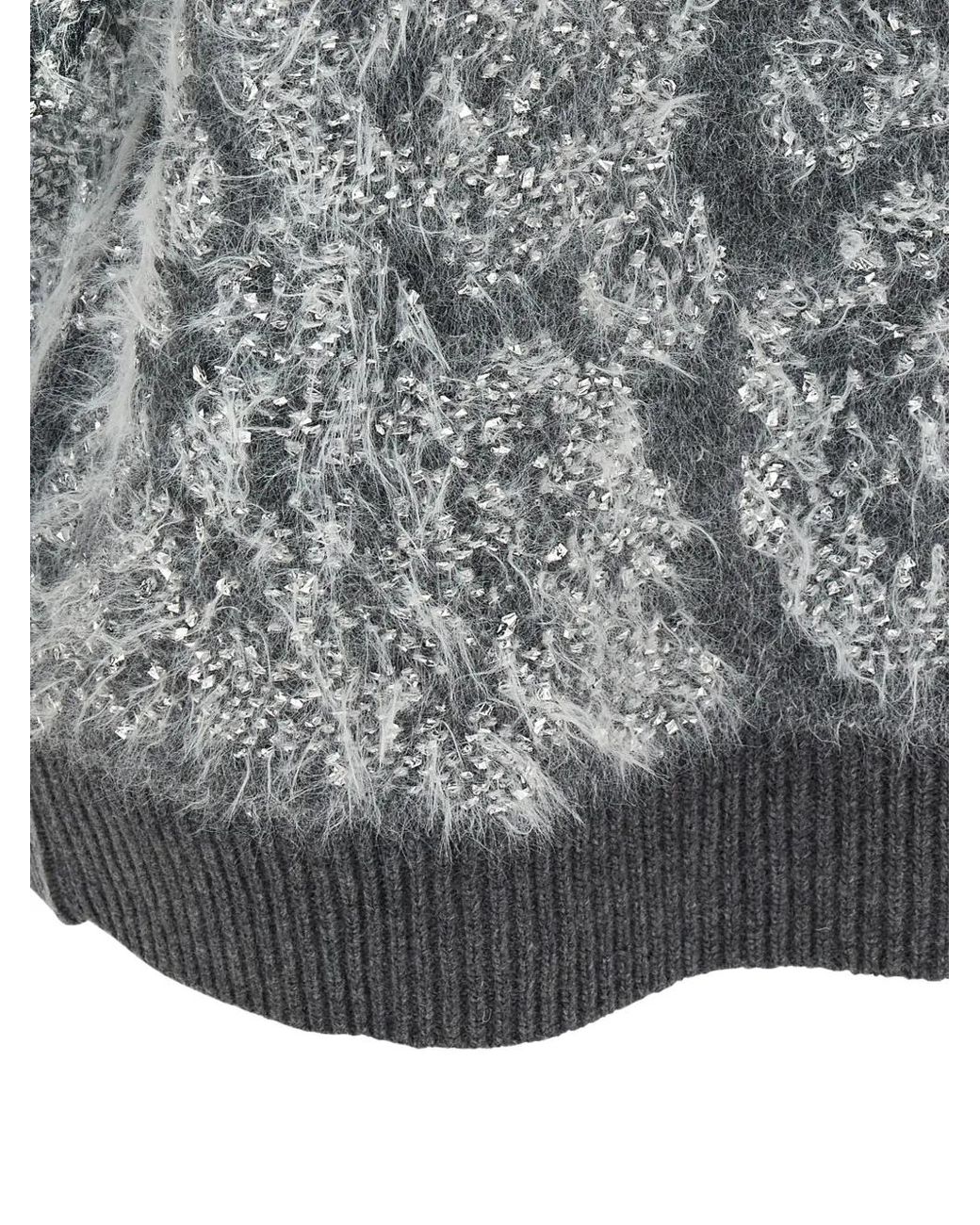 Nude Gray Abstract-Pattern Knit Vest