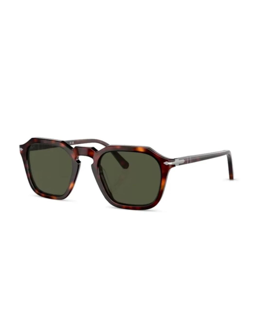 Persol Green Geometric-Frame Sunglasses