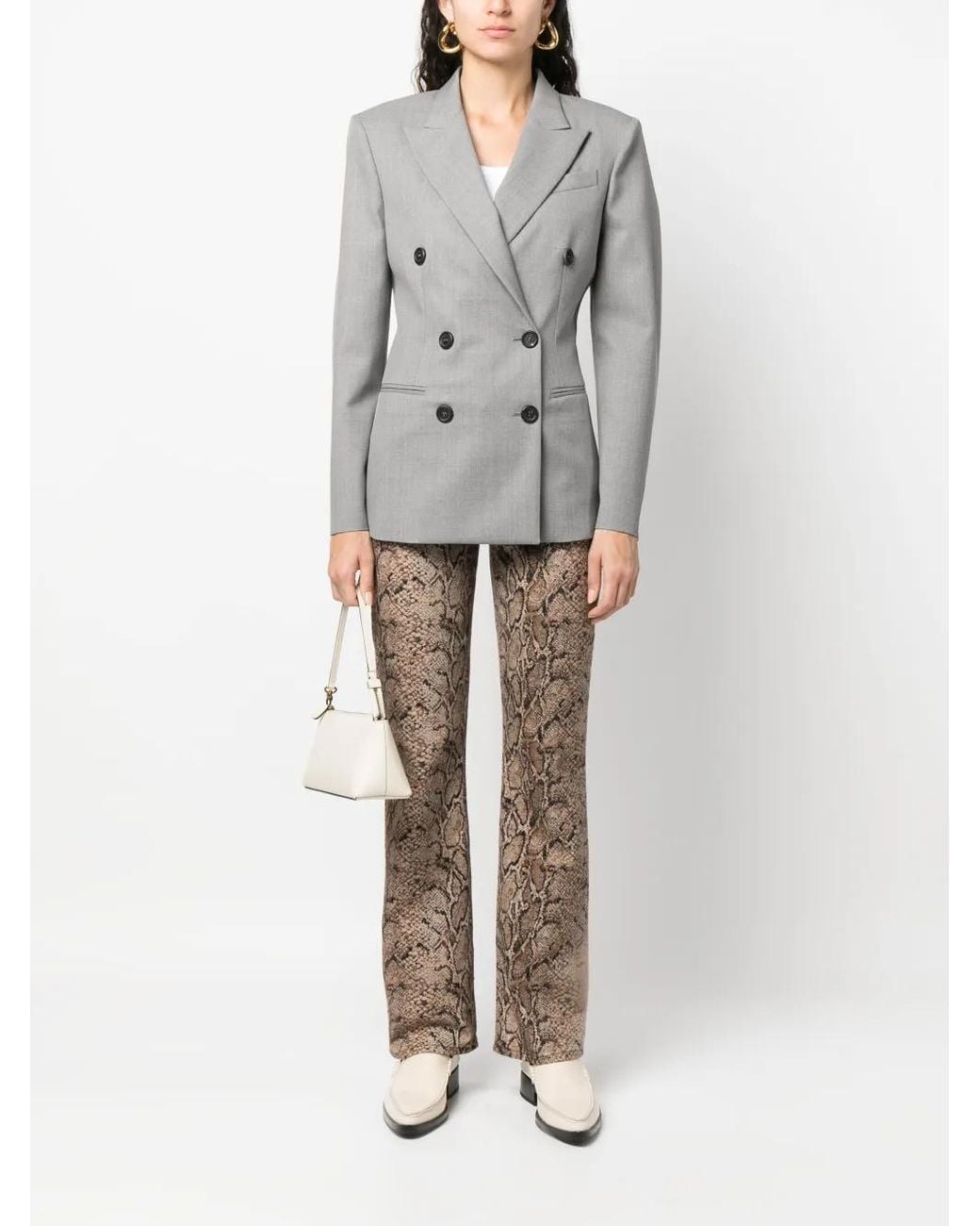 ARMARIUM Gray Double-Breasted Wool Jacket