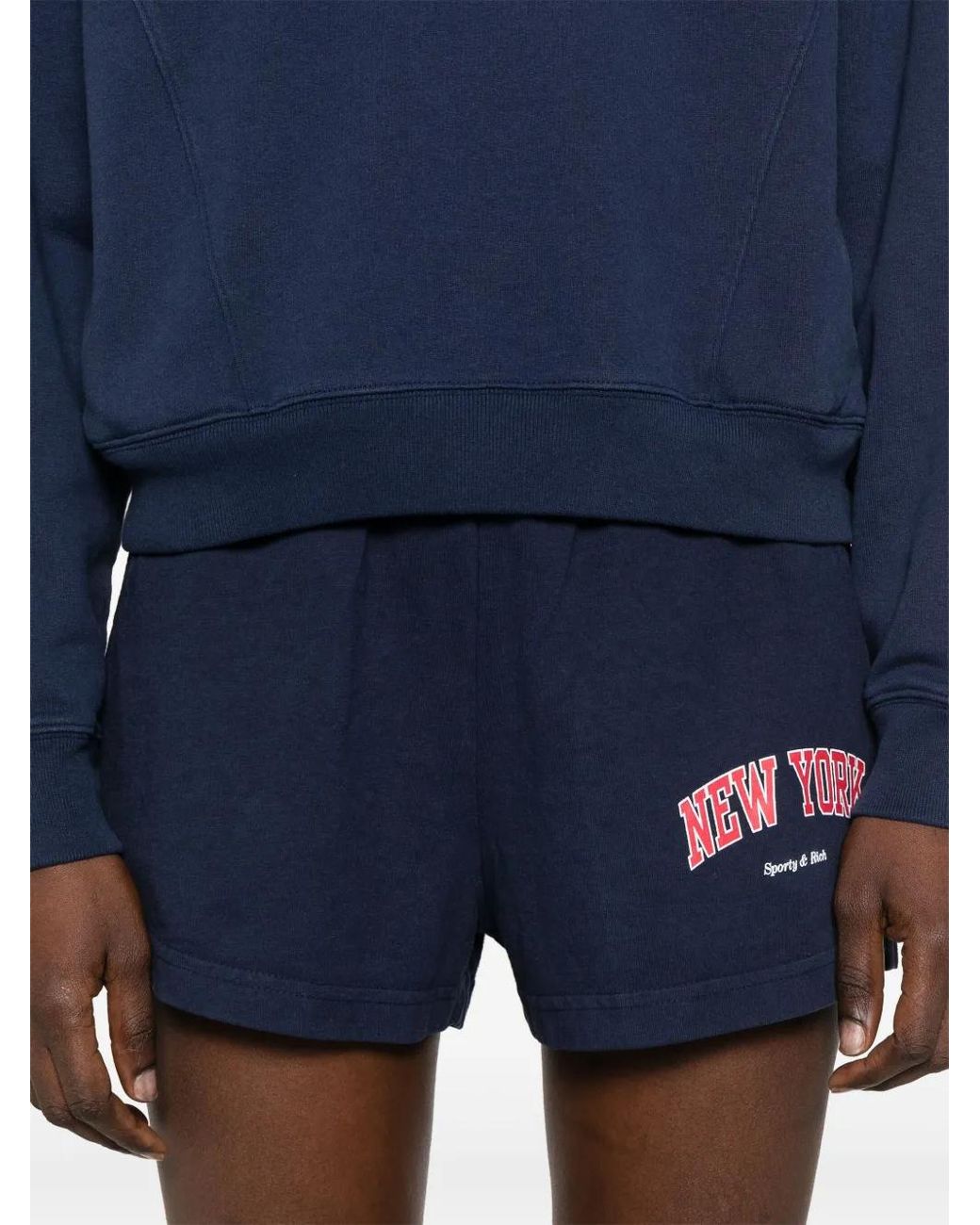 Sporty & Rich Blue New York Ivy Shorts