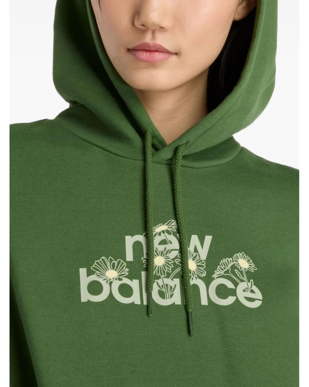 New Balance Green Flower Hoodie