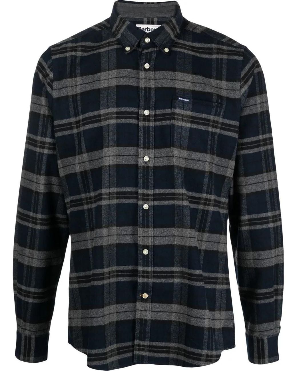 Barbour Blue Betsom Checked Button-Down Shirt for men
