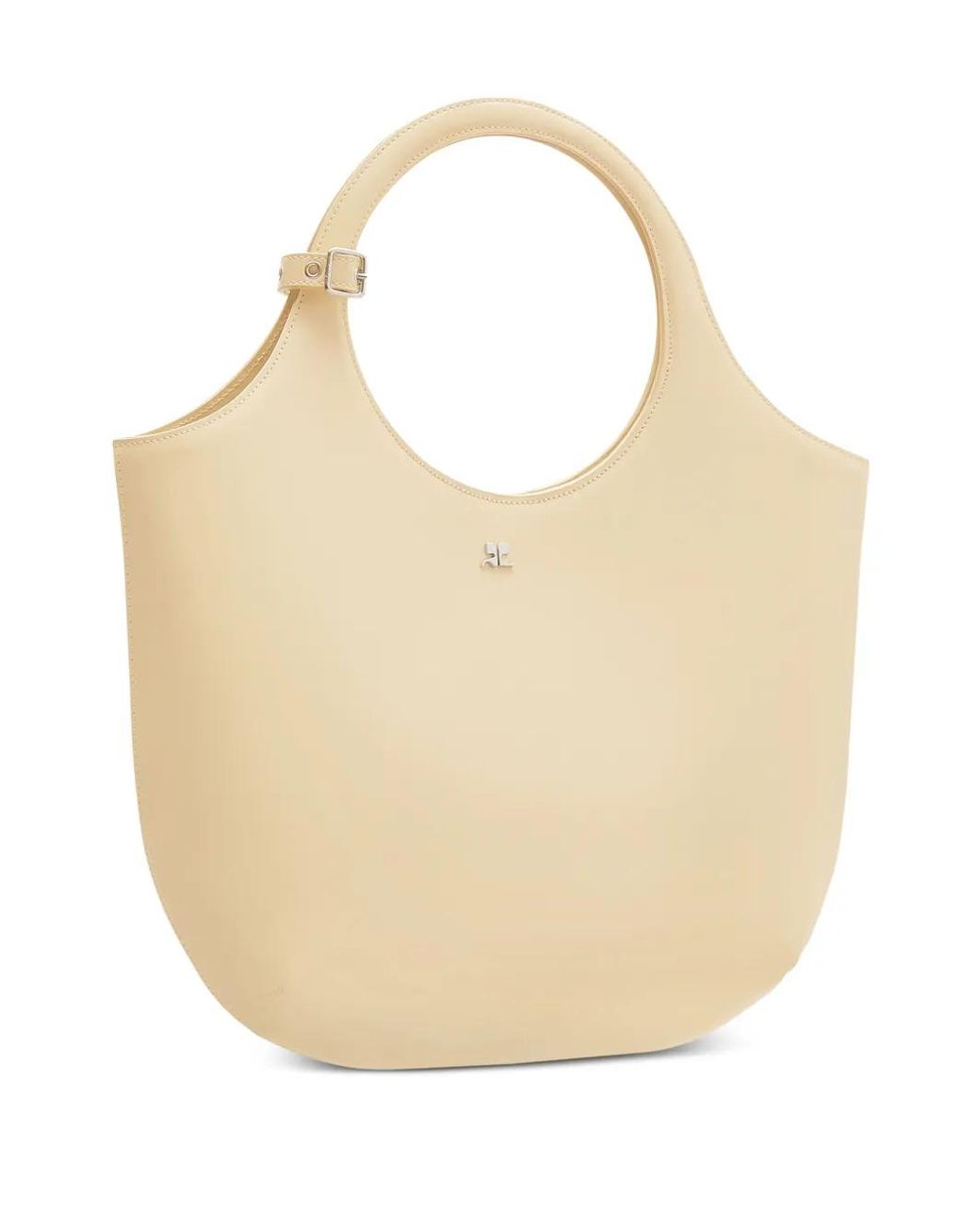 Courreges Natural Medium Holy Leather Tote Bag