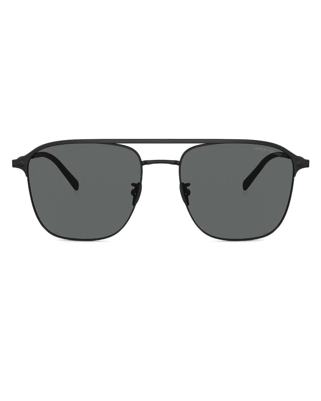Giorgio Armani Gray Logo-Print Sunglasses for men