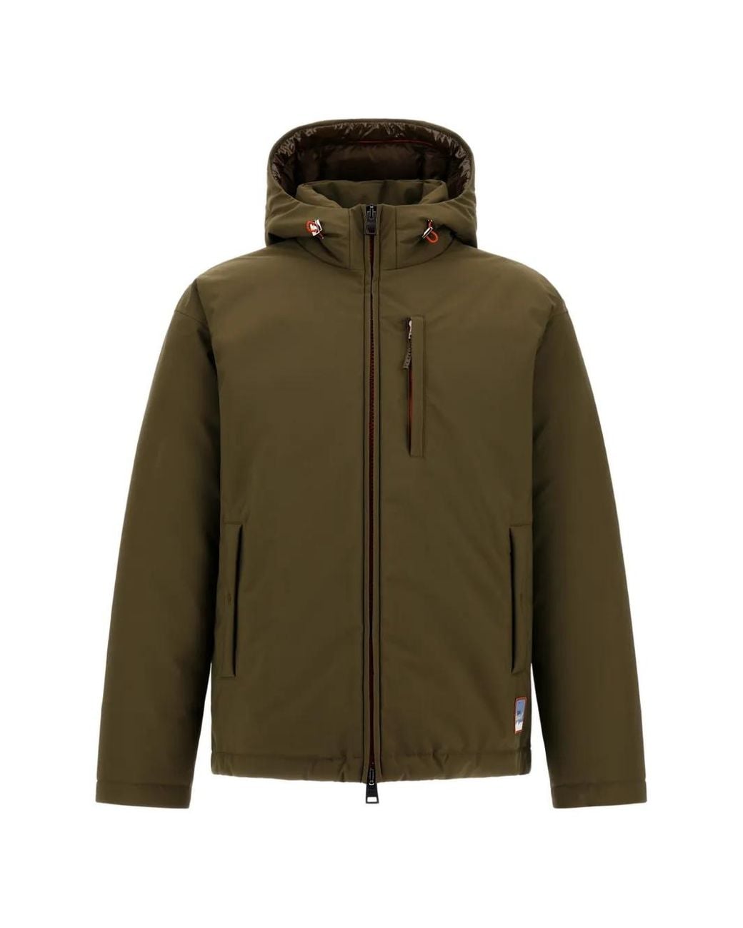 Herno Green Matte Twill Gloss-Effect Jacket for men