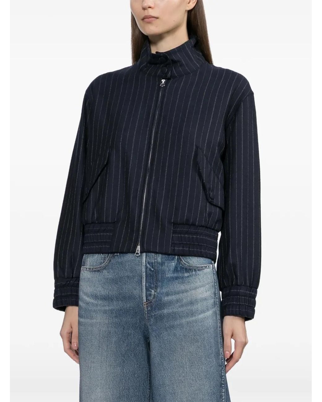Rag & Bone Blue Eliza Bomber Jacket