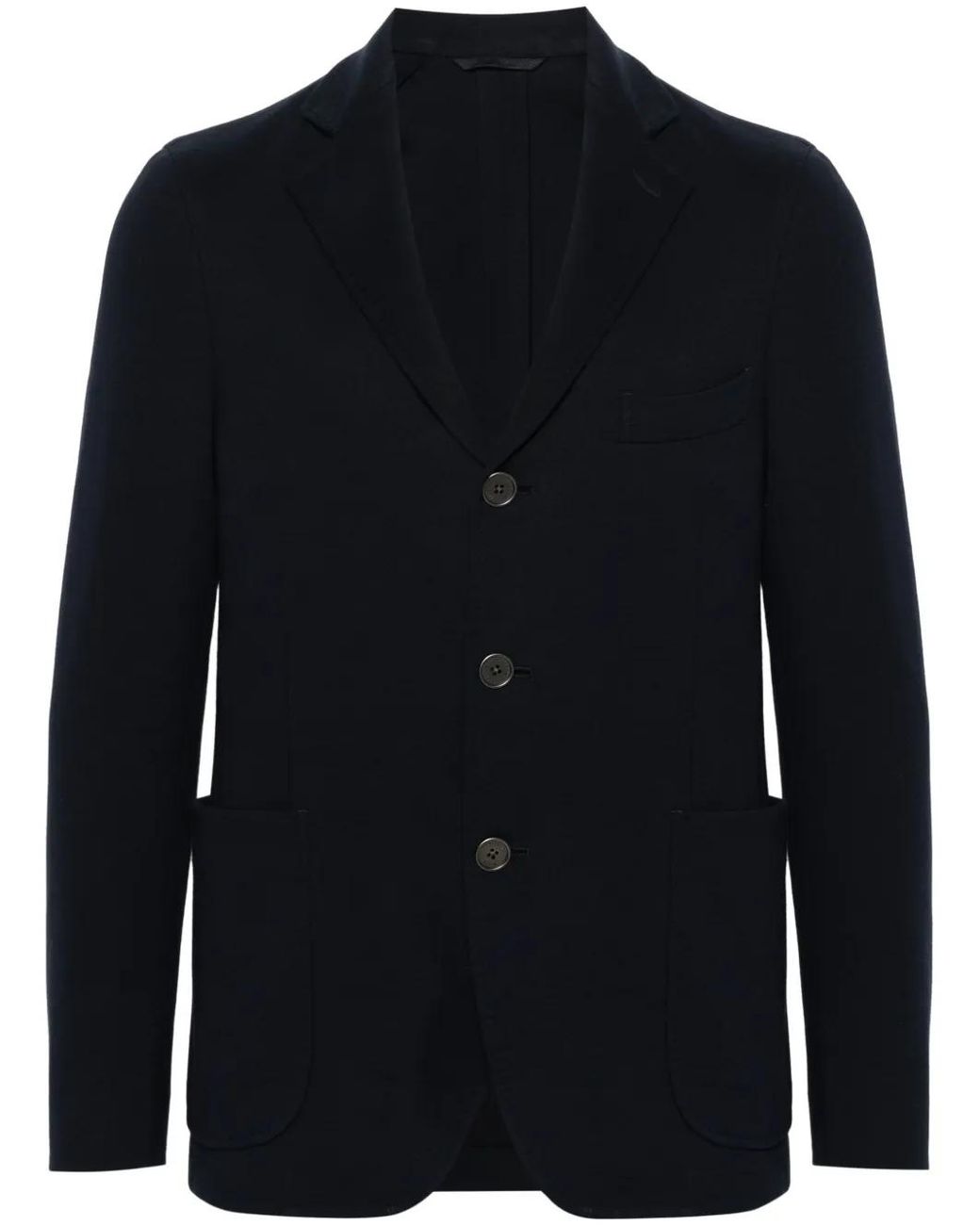 Peserico Blue Single-Breasted Cotton Blazer for men