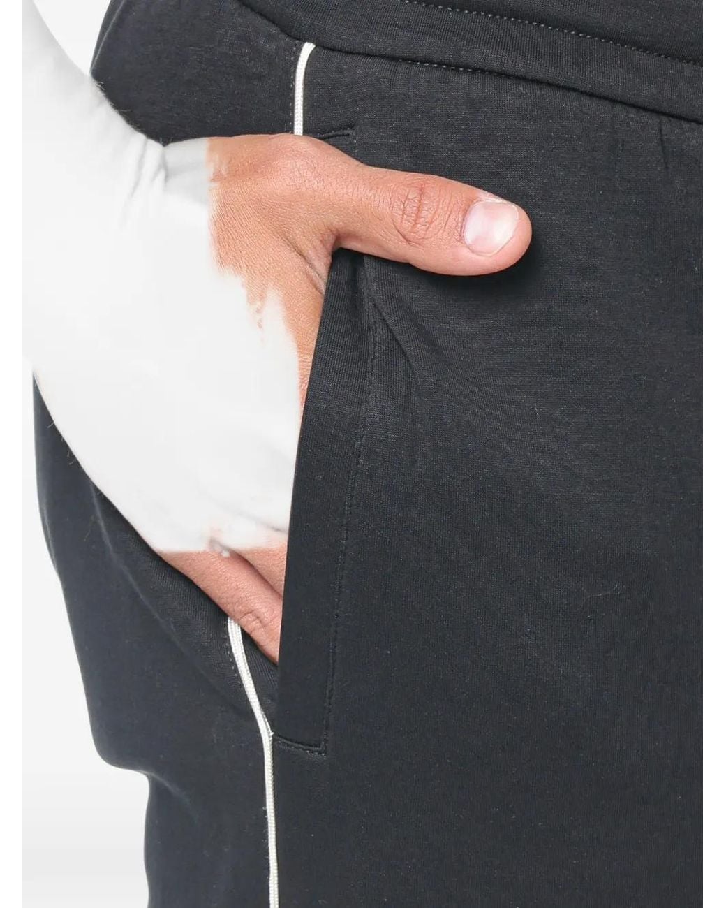 ARMANI EXCHANGE Black Drawstring-Waist Track Pants for men