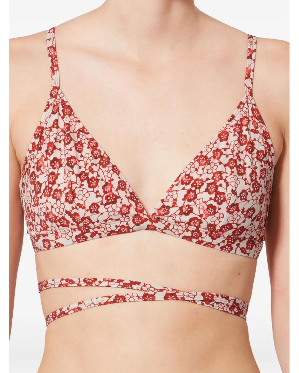 Isabel Marant Red Solange Bikini Top