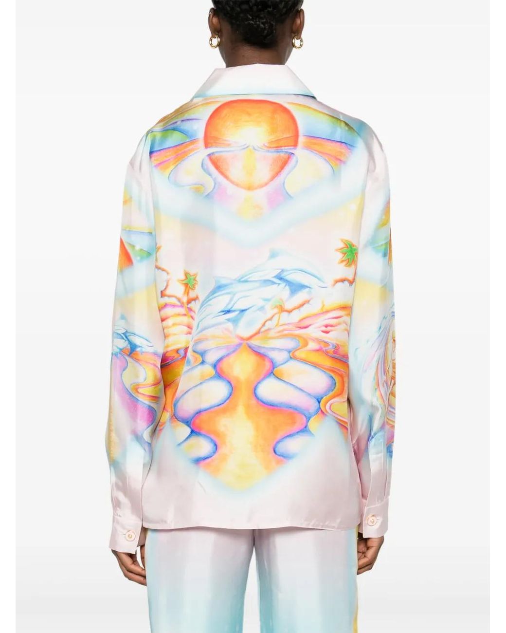 Casablanca White Psychedelic Nirvana Shirt