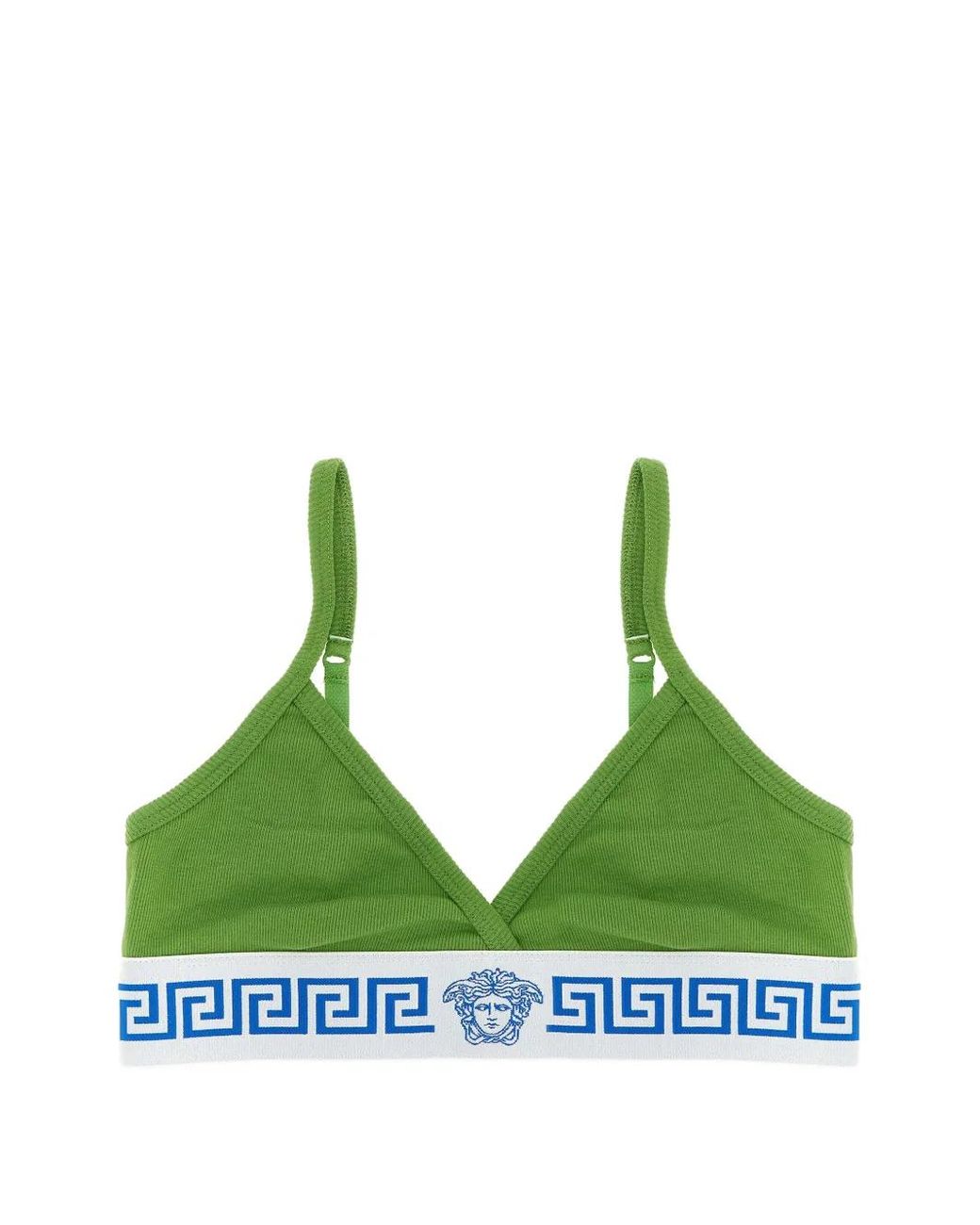 Versace Green 'Medusa' Bra